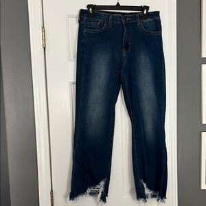 Just Black Blue Flare Wide Leg Jeans